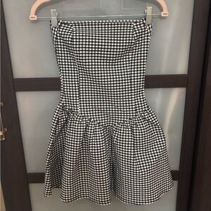 Black and White Gingham Dress